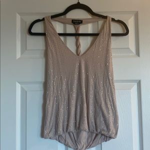 Bebe sparkle t back top